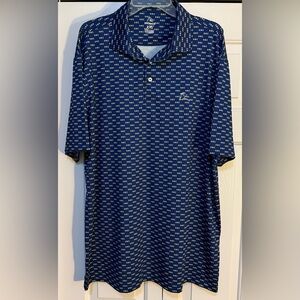 Rhoback NC State flag style Mens xxl polo shirt performance